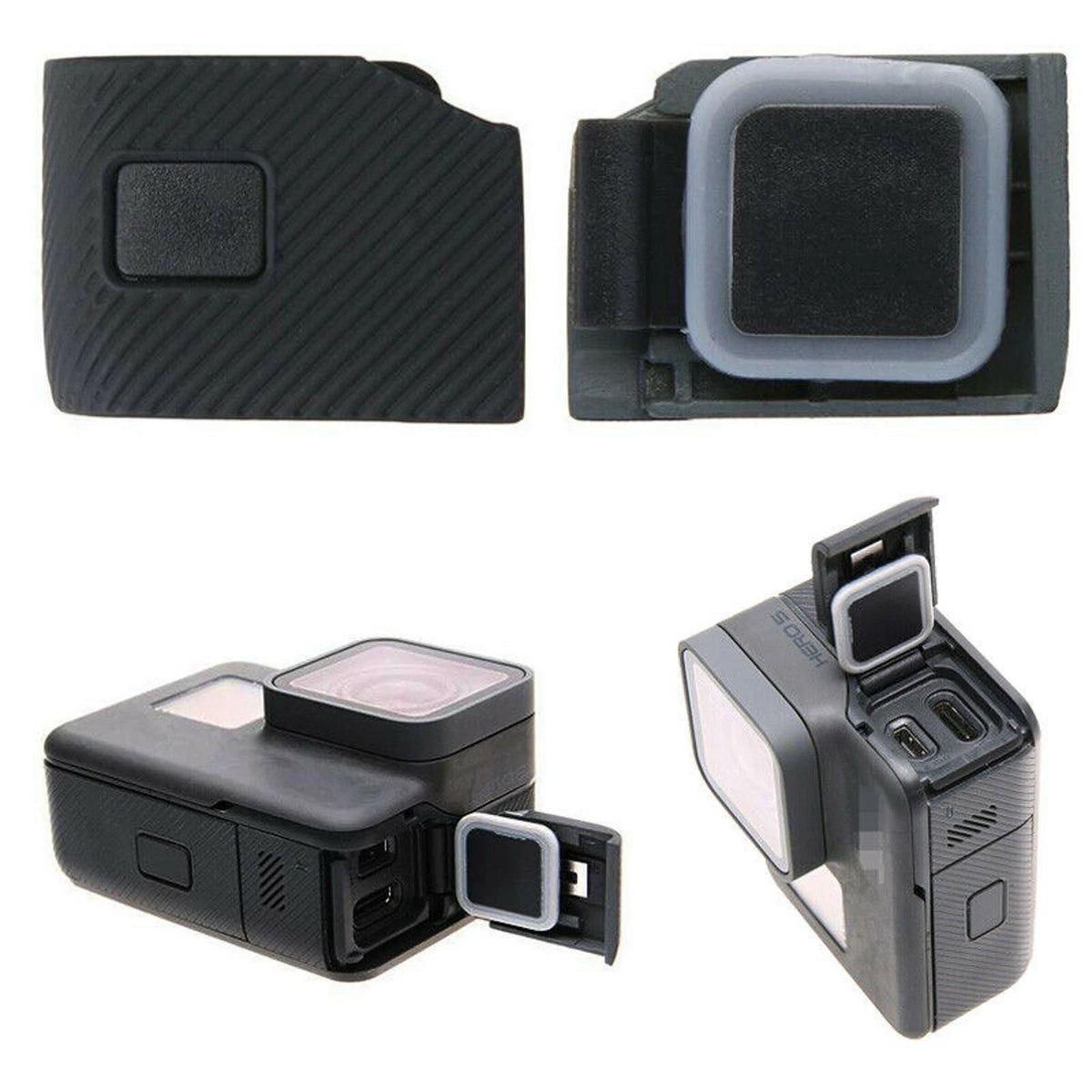 Side Cover Door USB-C Micro-HDMI Port Repair Parts For GoPro Hero5 Camera