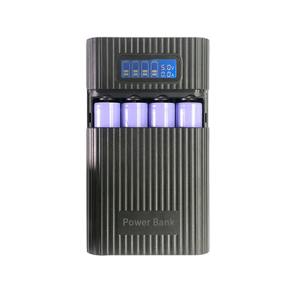 Black DIY Power Bank Case Battery Charger Storage Box Digital Display D