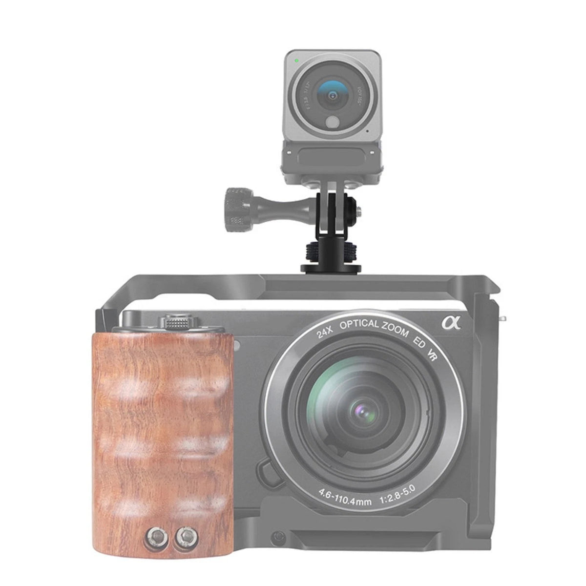 Mini Tripod Mount Alloy Adapter 360 Swivel Disc Reinforced 1/4" Screw For GoPro
