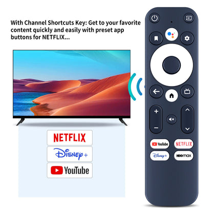 Remote Control For Onn Android TV FHD Streaming Stick 100024646 with Voice Black
