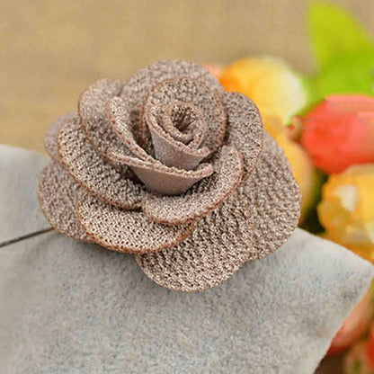 10Pack Men Nice Lapel Flower Daisy Boutonniere Stick Brooch Pin Suit Wedding C