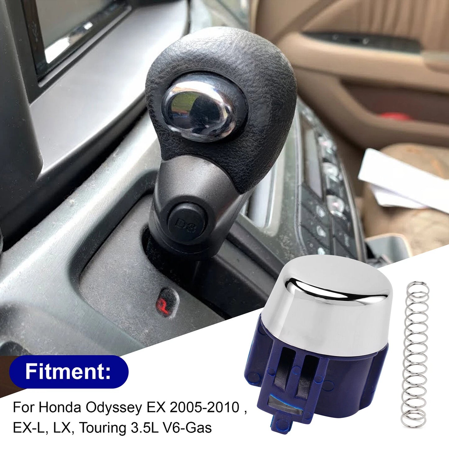 Transmission Shifter Lever Push Knob w/ Spring Kit For Honda Odyssey 54132SHJA01