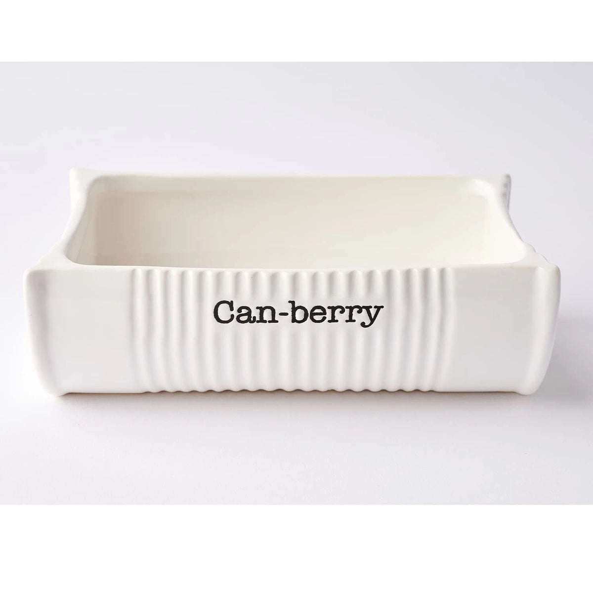 Mud Pie Can-Berry Ceramic Cranberry Serving Dish and Spatula One Size, White