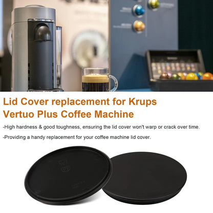 2PCS Water Tank Lid Cover Replacement for Nespresso Vertuo ‎One-Sized, ‎Black