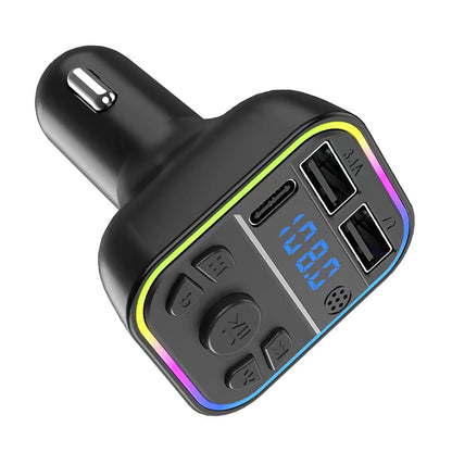 Car FM Transmitter Adapter Radio MP3 Player Type-C Dual USB Fast Charger