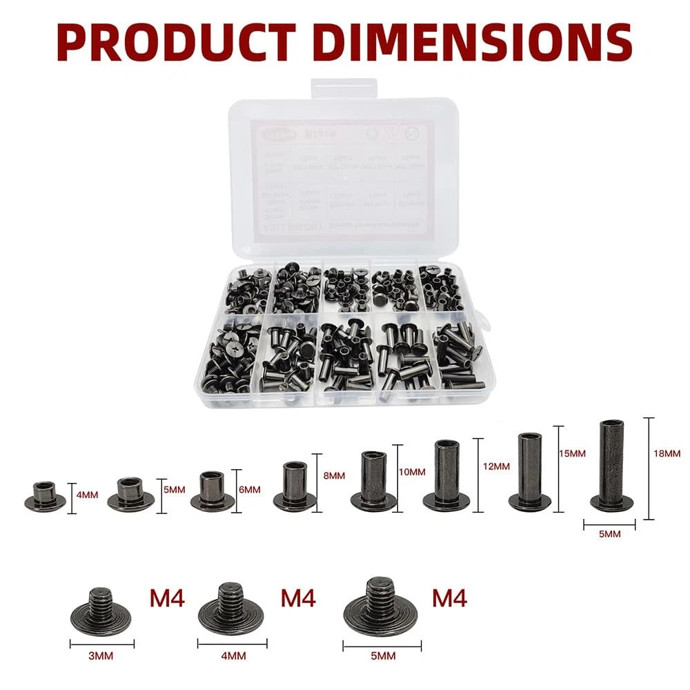 ASLLRISONY 110 Sets M5-4,5,6,8,10,12,15,18, Gun Black M5-4,5,6,8,10,12,15,18