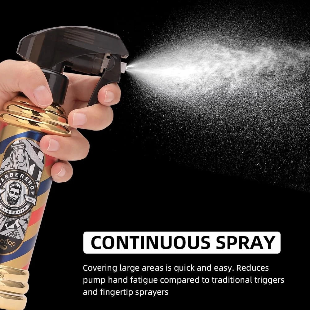 Barber Spray Bottle, Stylist Fine Mist Sprayer, 6.8 Ounces, Silvery
