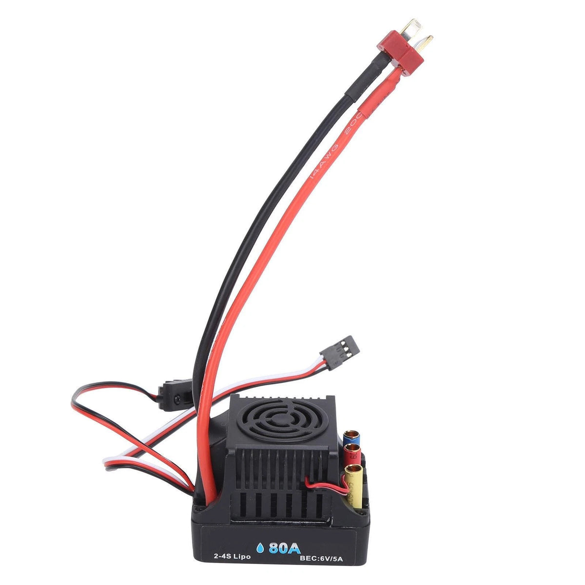 Durable Waterproof 80A Brushless ESC 6V/5A BEC Output For 1/8 Remote Control Car