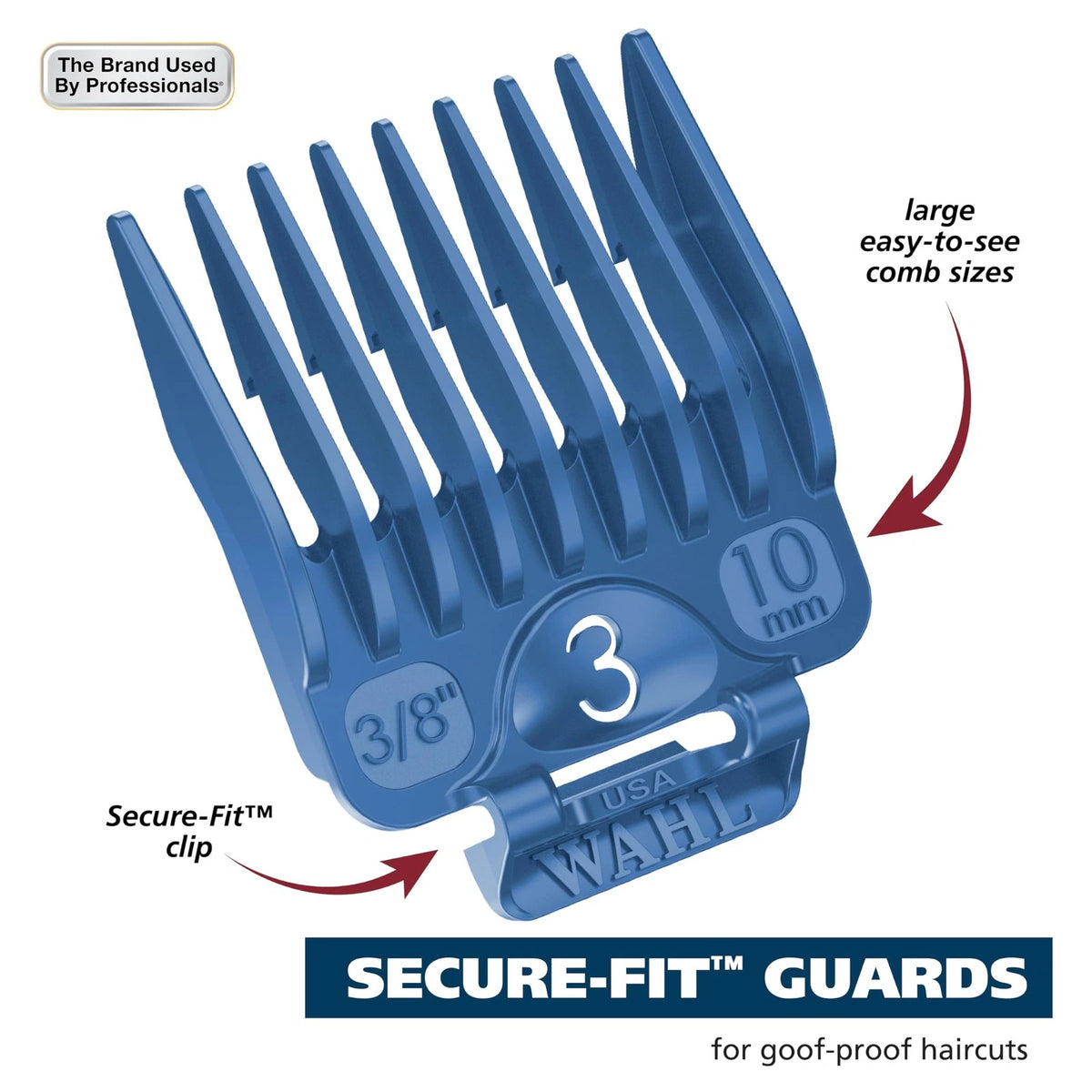 Wahl Clipper  Secure-Fit™ Attachment Guard 14 Piece, Color