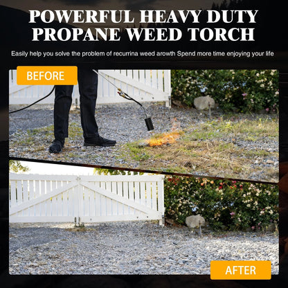 Propane Torch Weed Burner, 1,800,000 BTU Outdoor with 10FT High...