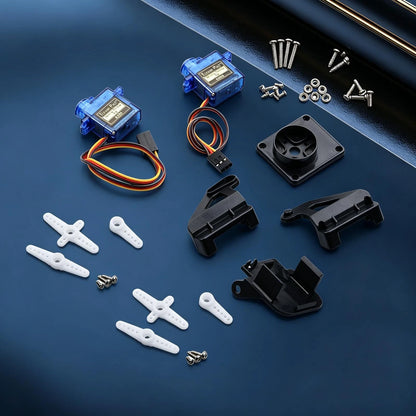 2pcs Servo With Arm Pan-Tilt 2-Axis Servo Gimbal for FPV Quadcopter Car Plane
