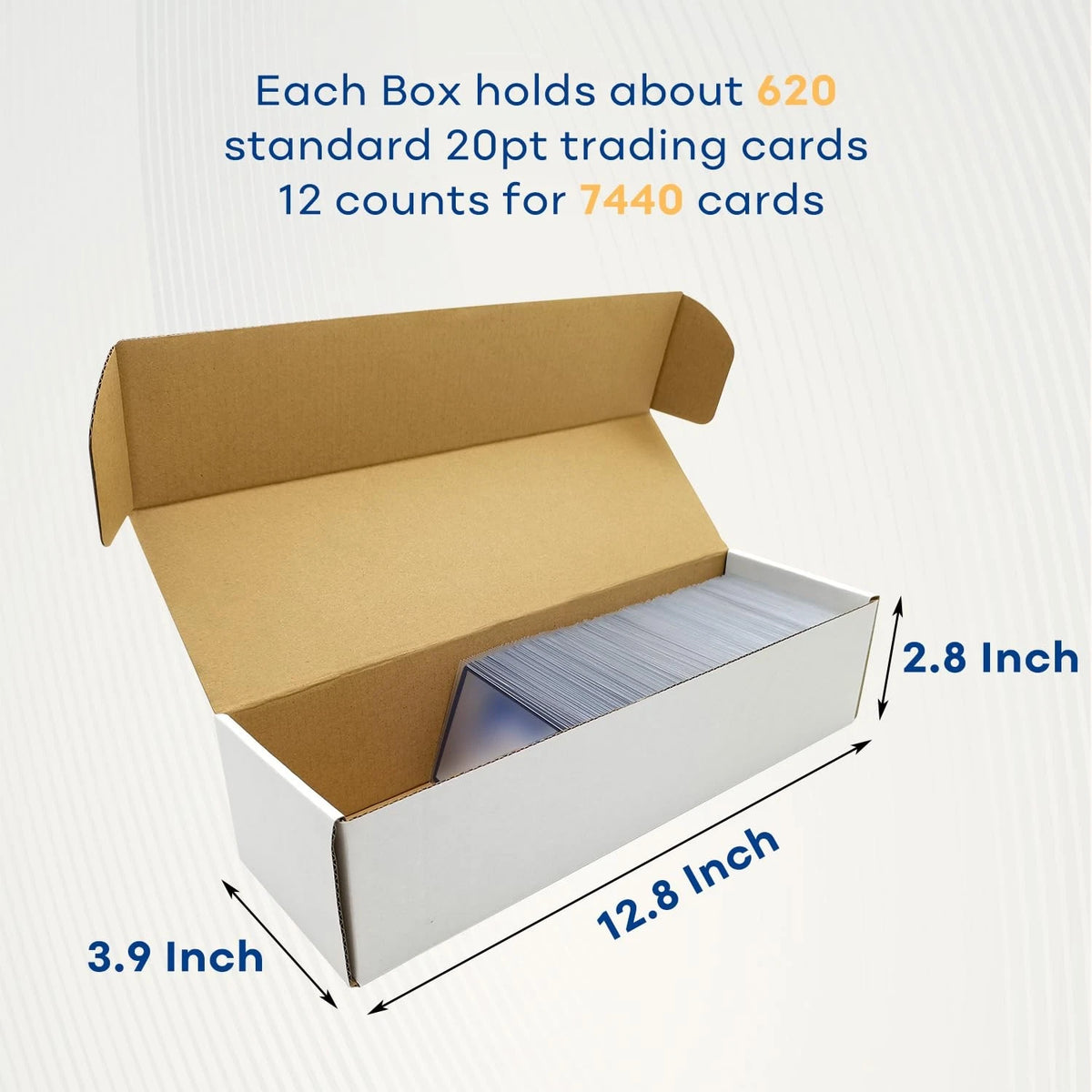 Fageverld Trading Card Storage Box with 40 12 count trading card boxes, White