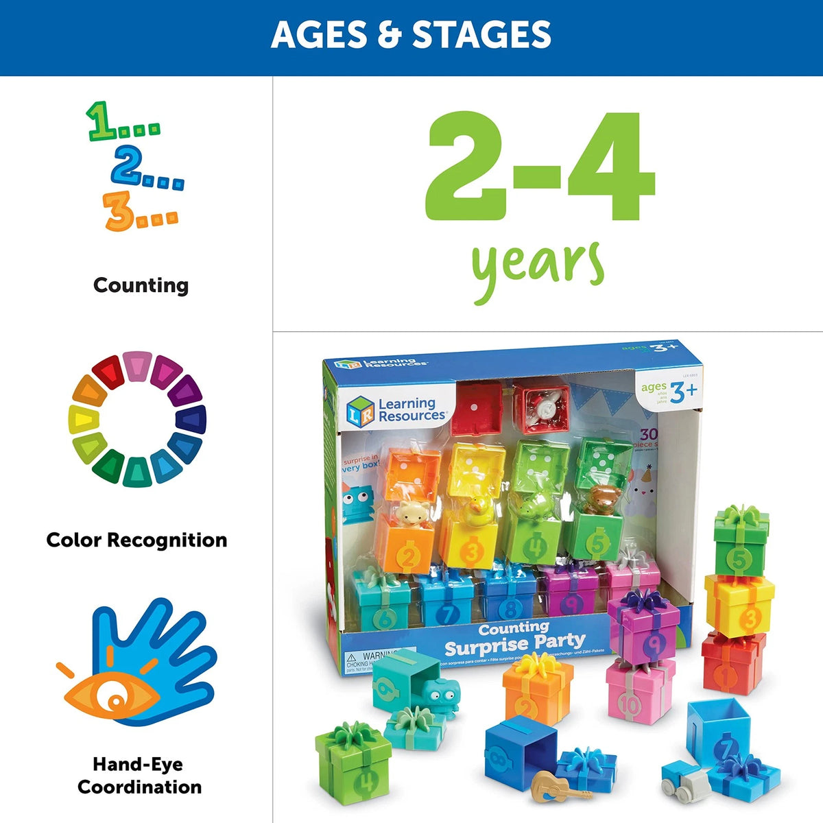 Learning Resources Counting Surprise Party - Toddler Medium, Multi-color