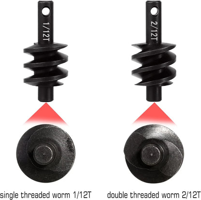 INJORA Underdrive Gears Differential Axle Steel 1/12T Worm Gears...