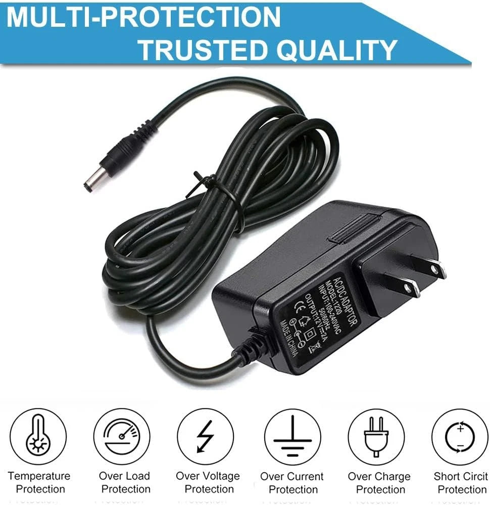 12V AC Power Cord Fit for WD Western Digital My Book Essential External Black