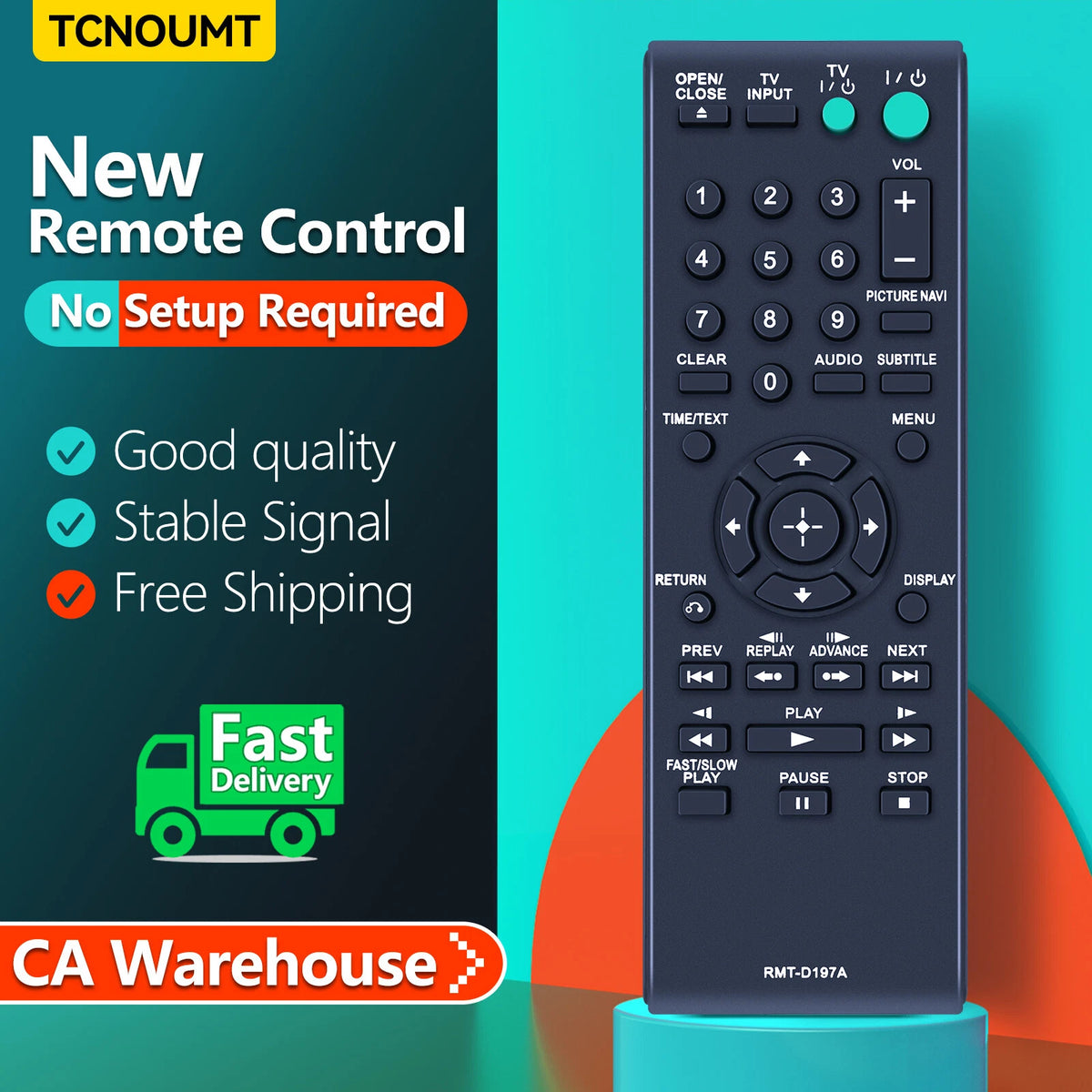 RMT-D197A Remote Control For Sony DVD Player DVP-SR210 DVP-SR510 DVP-SR210P