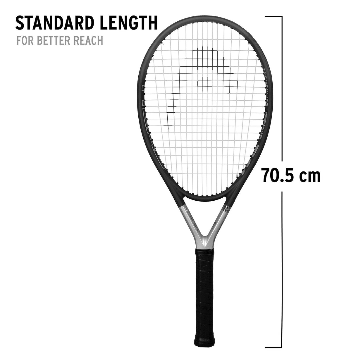 Head Ti.S6 Tennis Racquet (4-1/8 Grip) 4 1/8, Black