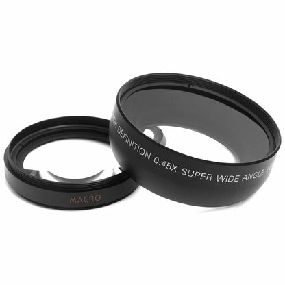52MM 0.45x Wide Angle Lens + Macro Lens for 52mm DSLR and digital camera F