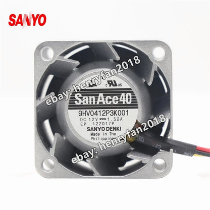 SANYO Denki 9HV0412P3K001 SanAce DC 12V 1.52A 40*40*28MM 4-Wire PWM Cooling Fan