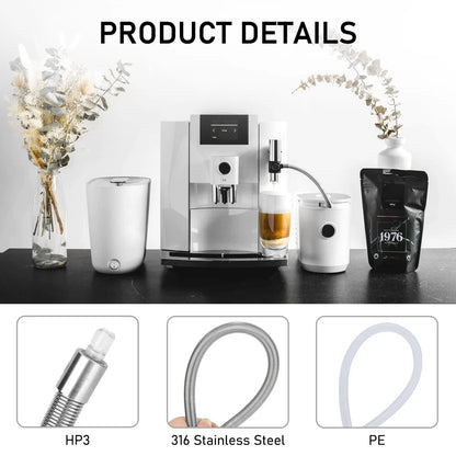 Stainless Steel Milk Pipe Casing with HP3 Adapter, 4*2.9*1.5 inches, Silver