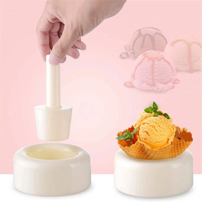 Crispy Waffle Cone Mold Kit Plastic Cream Horn Roller Egg White