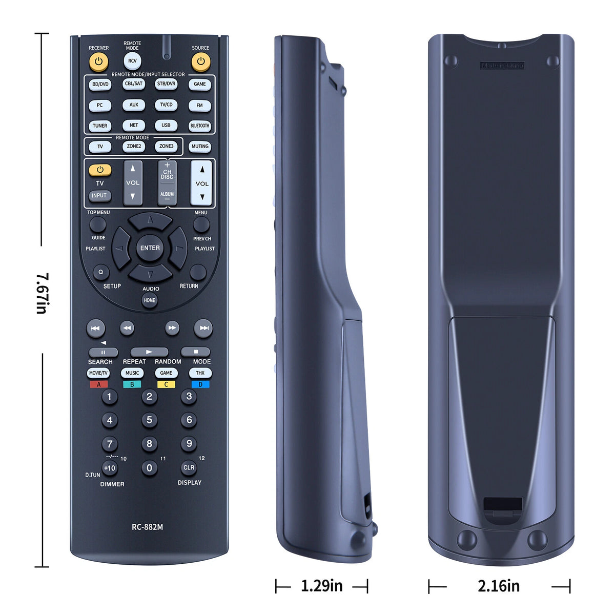 RC-882M Remote Control For Onkyo TX-NR838 TX-NR737 Audio Receiver