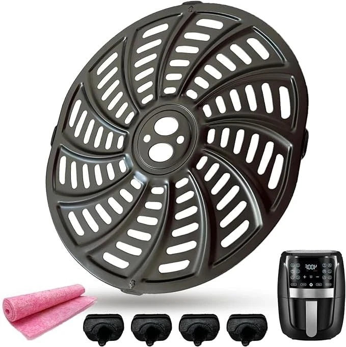 Nvkwca 6QT Air Fryer Grill Plate for Gourmia GAF698 GAF686 Middle, Black