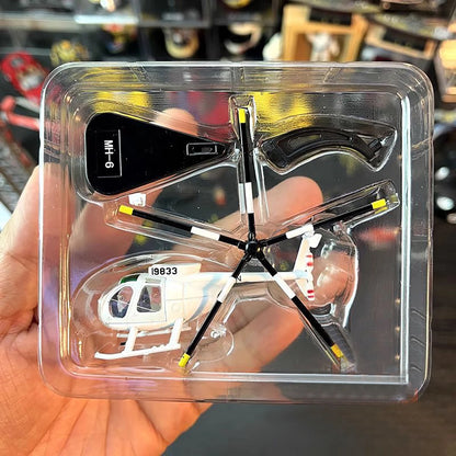 1PCS 2.8in US Army MH-6 Little Bird Helicopter Finished Model Toy Gift Kit