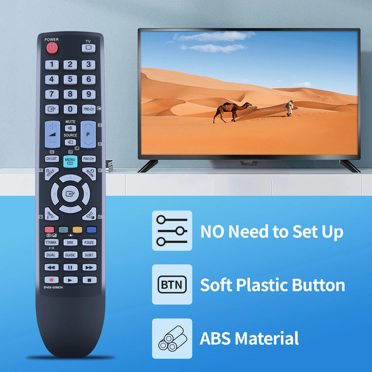 BN59-00863A Remote Control For Samsung TV PS42B450 PS42B450B1D PS42B450B1DXXY