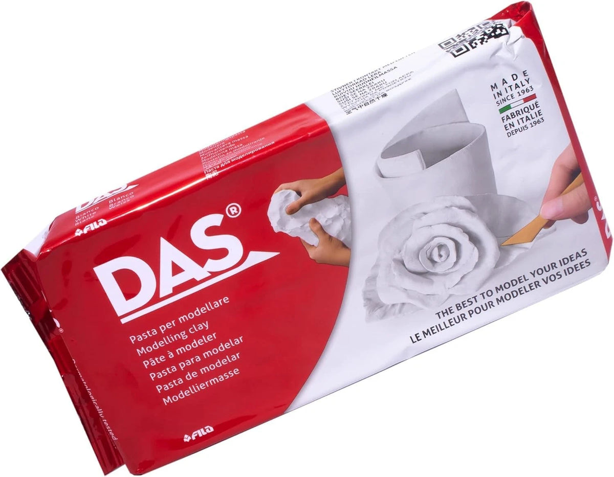 DAS Air-Hardening Modeling Clay, 2.2 Lb. Block, White Color Lb,