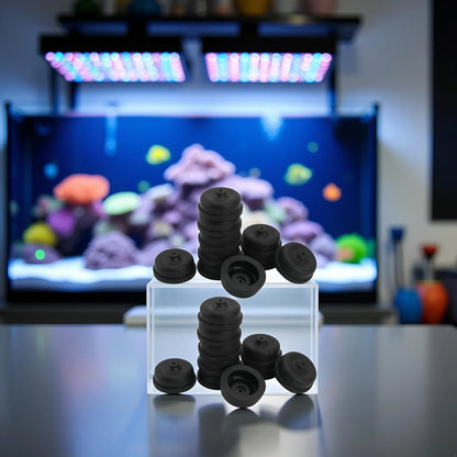 WaigN 20Pcs Black Aquarium Diaphragm Air Pump Accessories EPDM Rubber