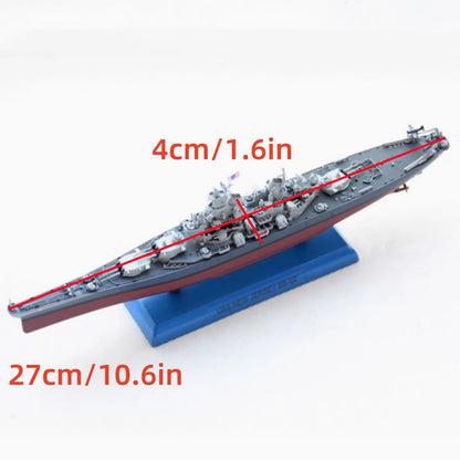 Alloy 1/1000 Scale WWII USS  Jersey BB-62 Battleship Model Gifts Collection