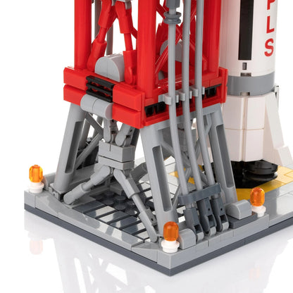 Block Builder Rocket Launch 11 inches x 4.75 x 3.14 inches, White