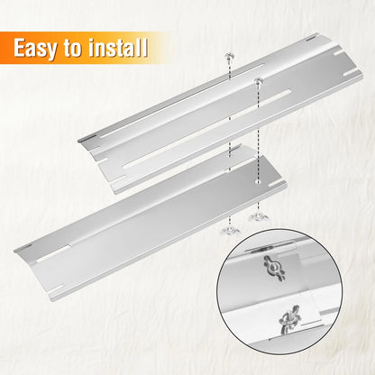 Universal Heat Tents Replacement for Charbroil, Nexgrill, silver
