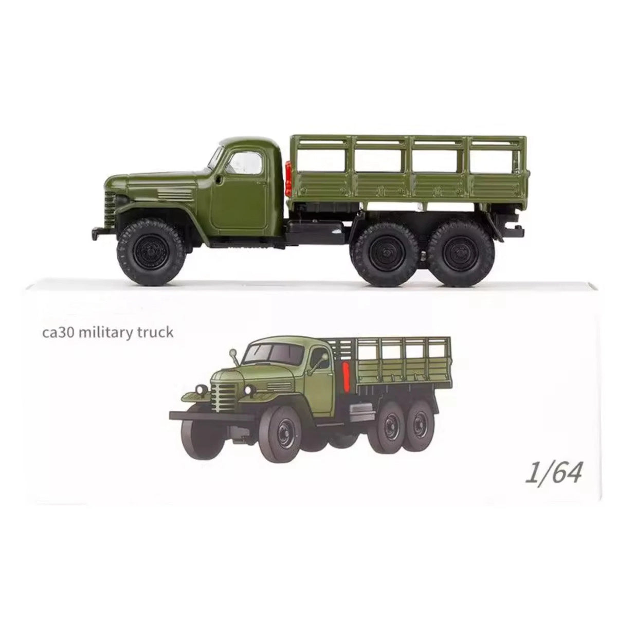 1/64 Diecast Alloy China Jiefang Military Army CA30 Truck Model Gift For Kid