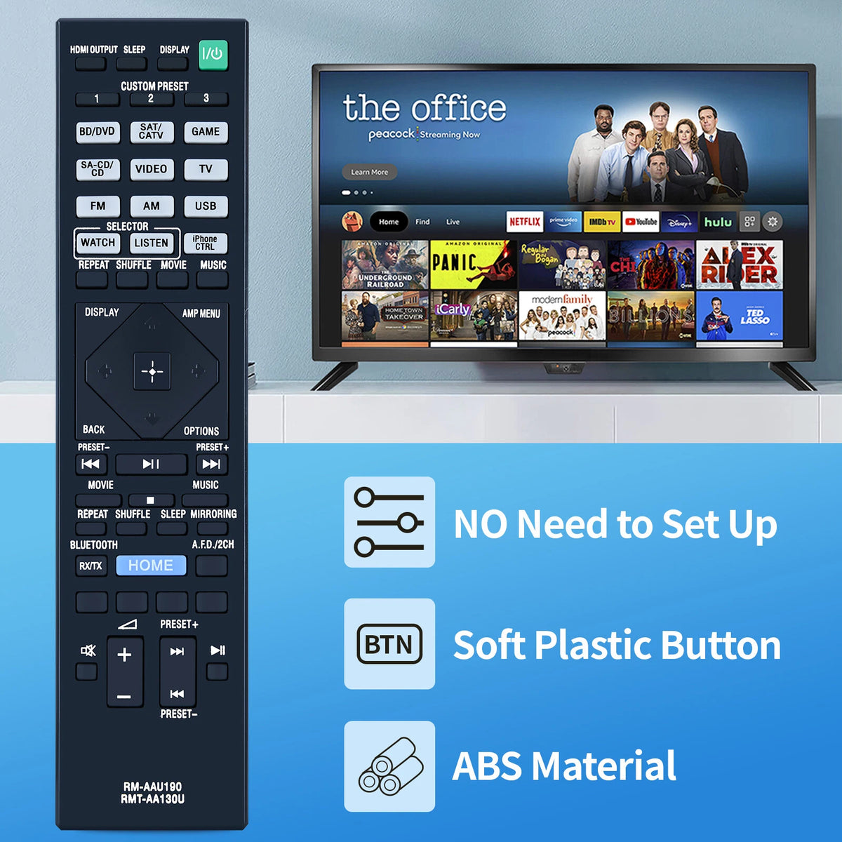 RMT-AA130U RM-AAU190 For Sony AV Receiver Remote Control STR-DH550 STR-DH750