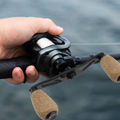 Mewutal Fishing Reel Handle Replacement Parts with Black+Dark Yellow