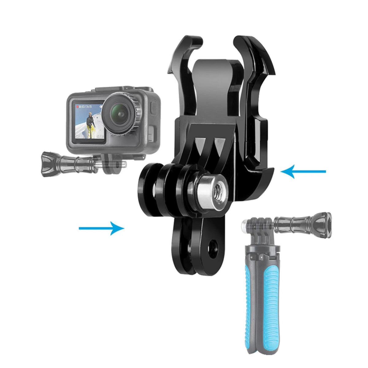 Dual J Hook Buckle Mount Quick-Release Adapter for Gopro Hero 8 DJI OSMO ACTION