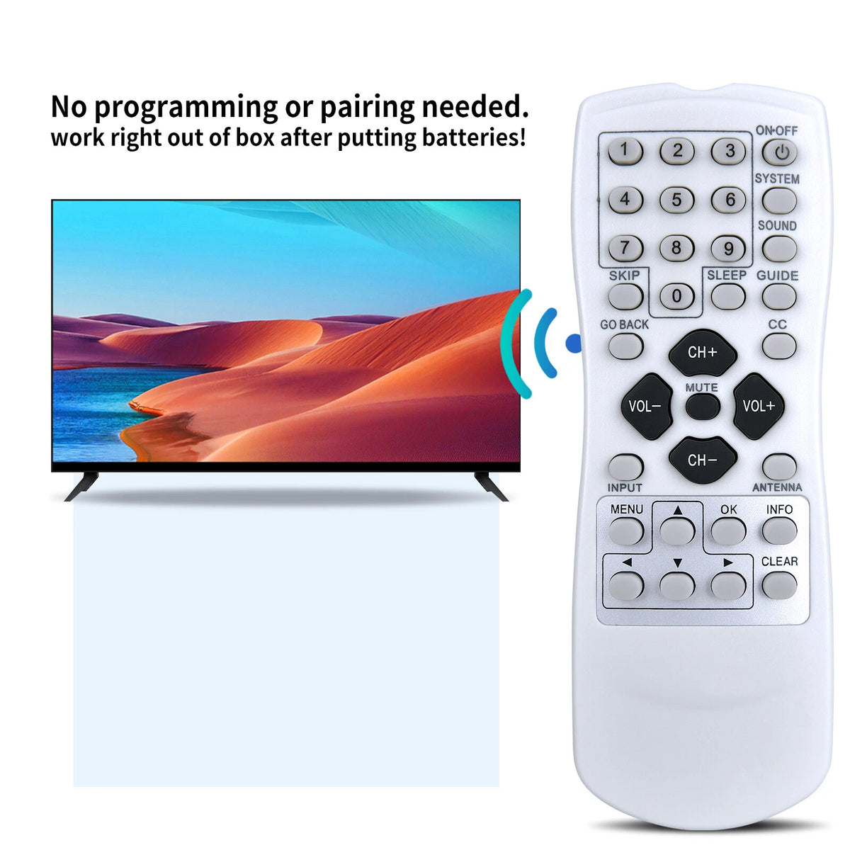 R130K1 Remote Control For RCA Guest TV CT Series TVs | Standard