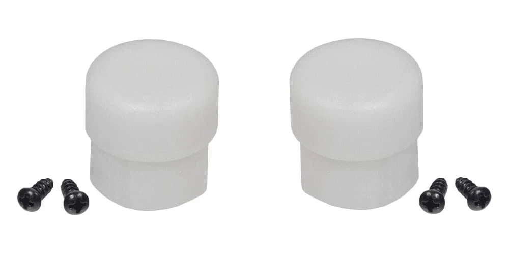 Plastic Tips for Razor Crazy Cart - Premium White Post (Set X-Large