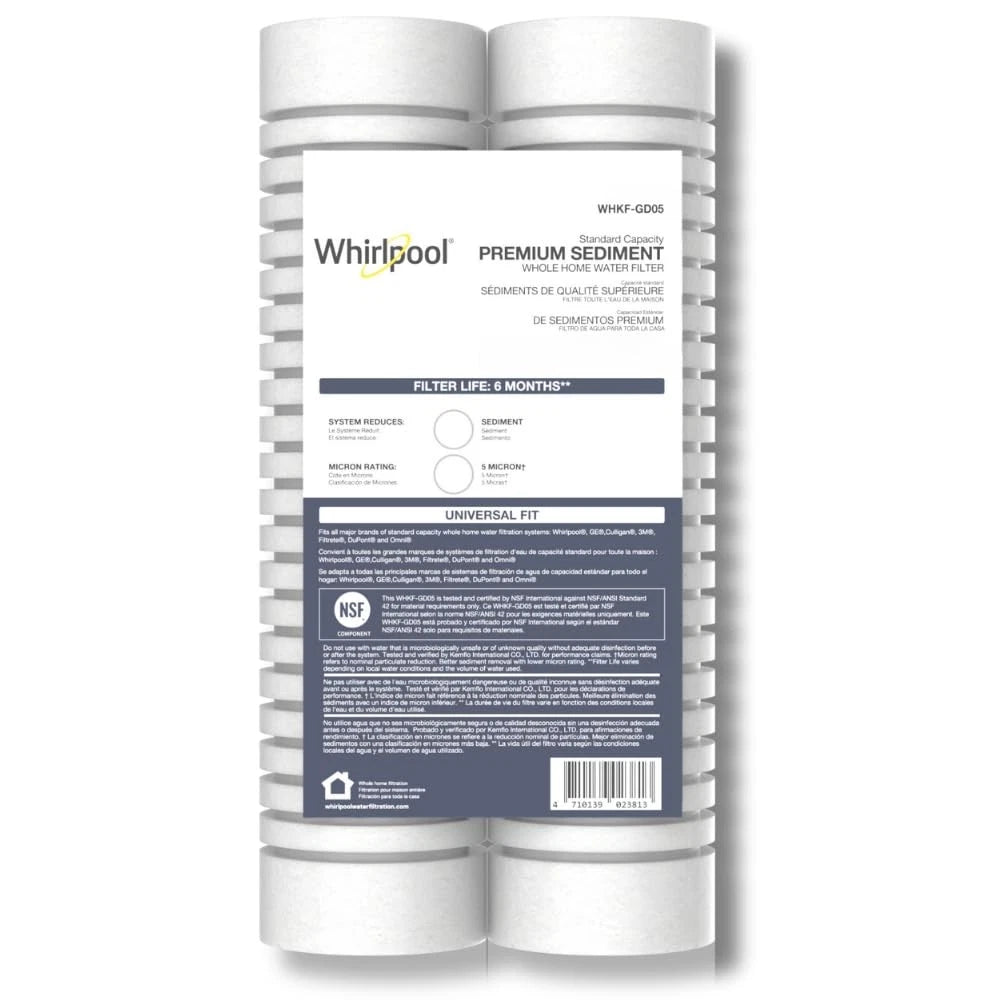 Whirlpool 10" x 2.5" Whole Home Standard 2 Count (Pack of 1), WHKF-GD05