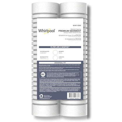 Whirlpool 10" x 2.5" Whole Home Standard 2 Count (Pack of 1), WHKF-GD05