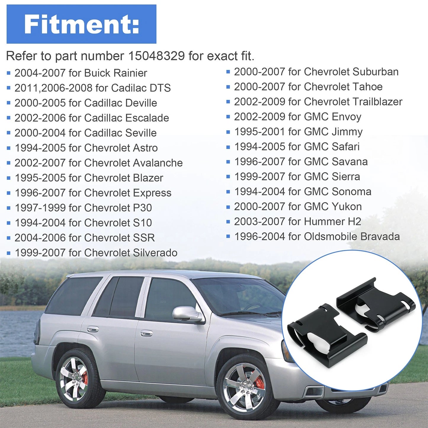 2PCS Brake Pedal Retainer Clips Fits GM Cadillac Chevy GMC Hummer – 15048329