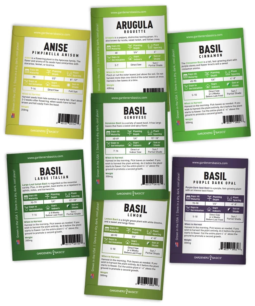 35 Medicinal Herb Seeds Variety Pack – Heirloom Non-GMO Healing & Brown