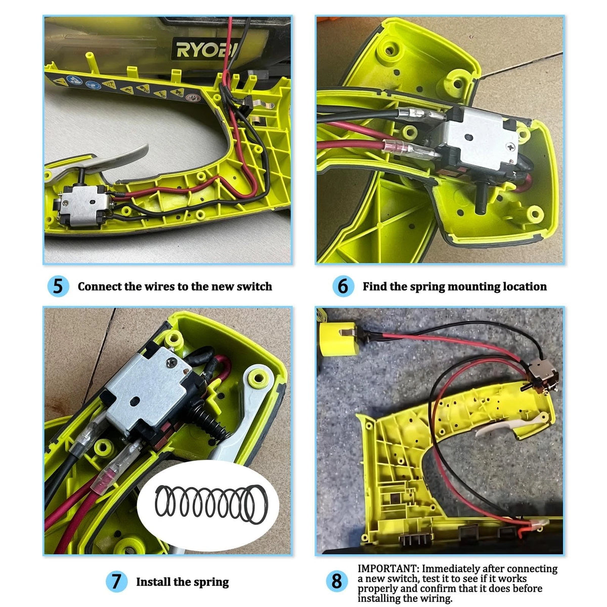 291632001  Wiring Harness OME Part for Ryobi 18V Cordless Leaf