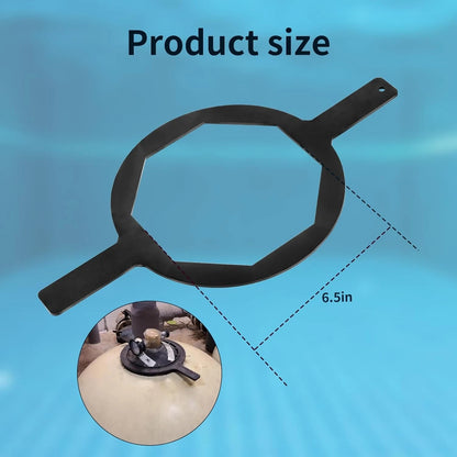 Ziyuan Metal 154512 Wrench 6 1/2" Across Flats Pool & Spa Sand Filter Black