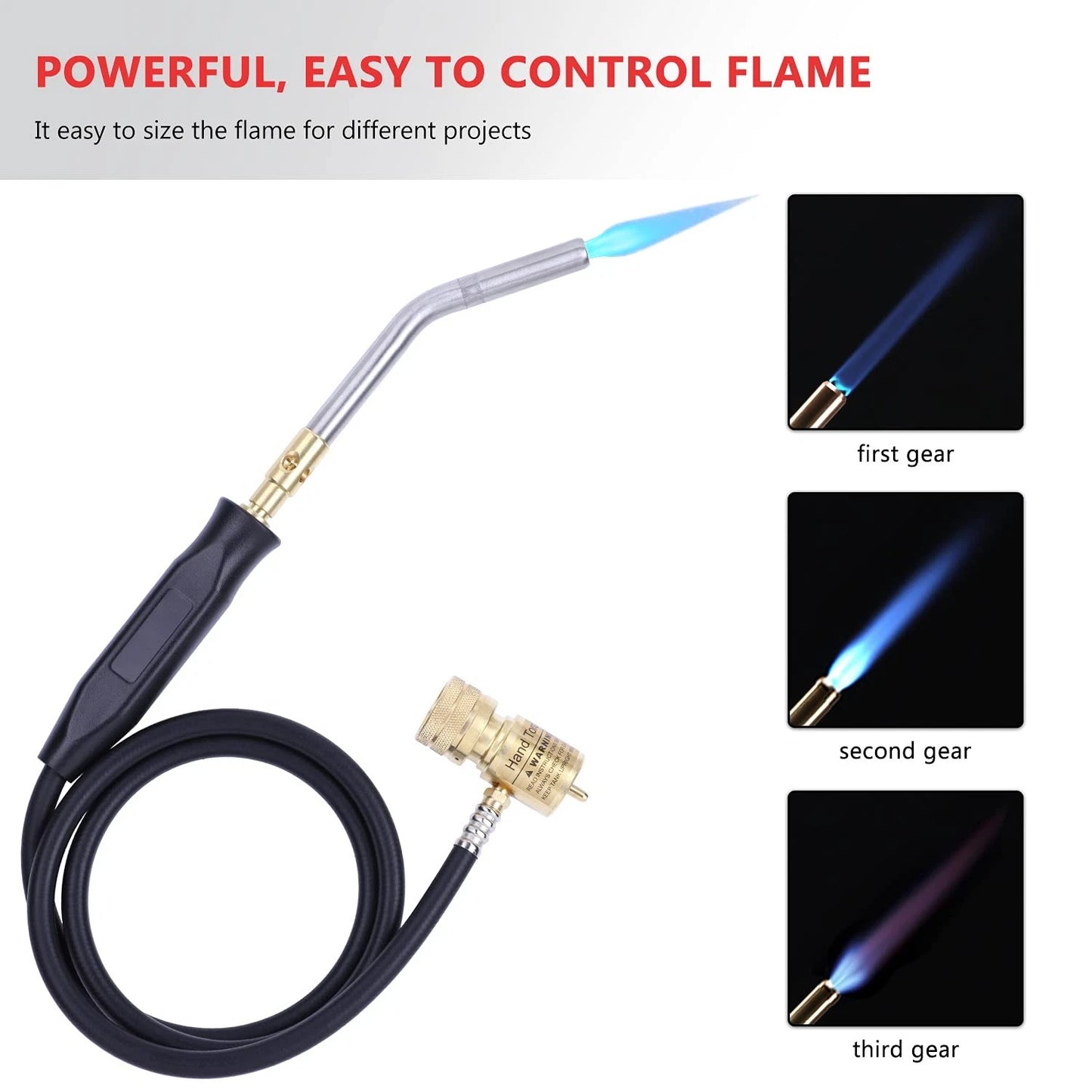 Propane Torch Hand Hose, Mapp Gas Torch,Welding Torch,Hose Length Black
