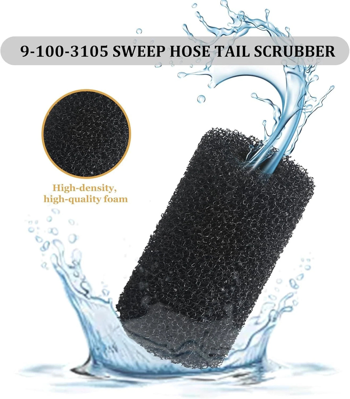 TSP10S Tail Sweep PRO Fit for Polaris 2 Pro with 12 Foam Scrubber