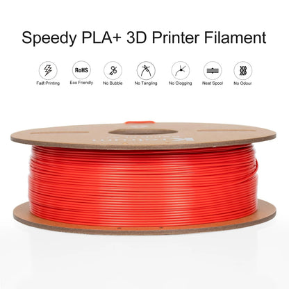 Kretrum PLA+ Rapid 3D Printer Filament for 30-500 mm/s High Speed Hyper Red