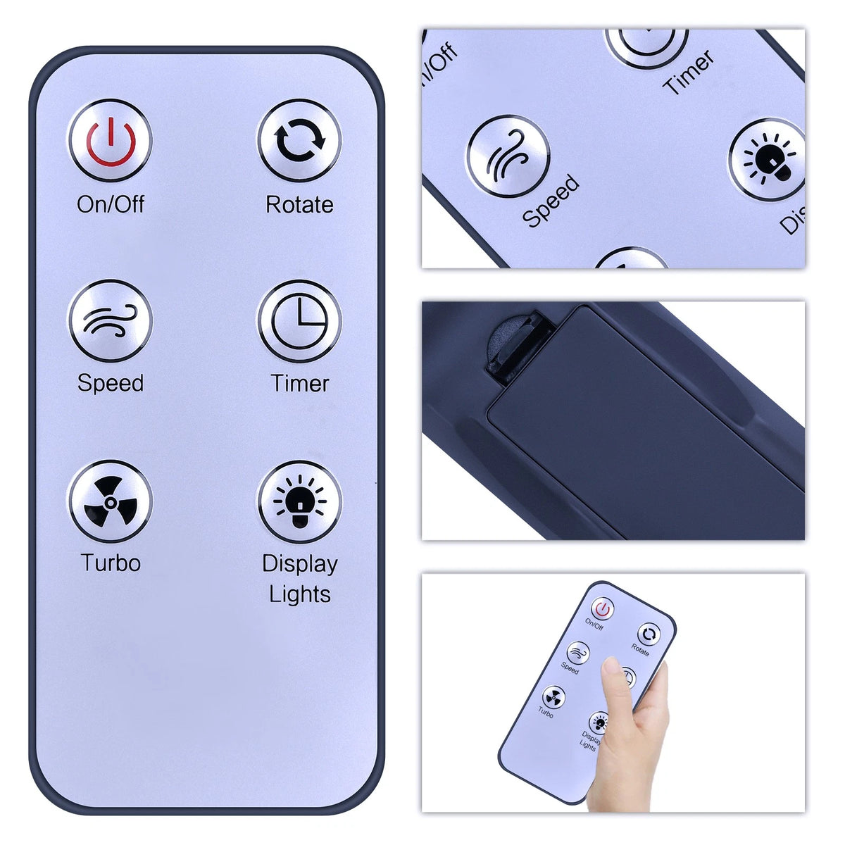 Remote Control For LivePure Bladeless Indoor/Outdoor Rechargeable Fan